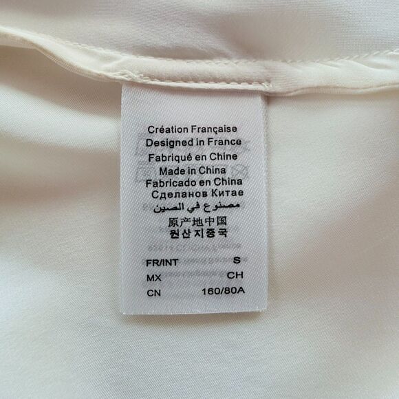 NWT Etam Milky Washable Silk Lace Detail Slip Chemise Nightie in Pearl Size S - Picture 10 of 14